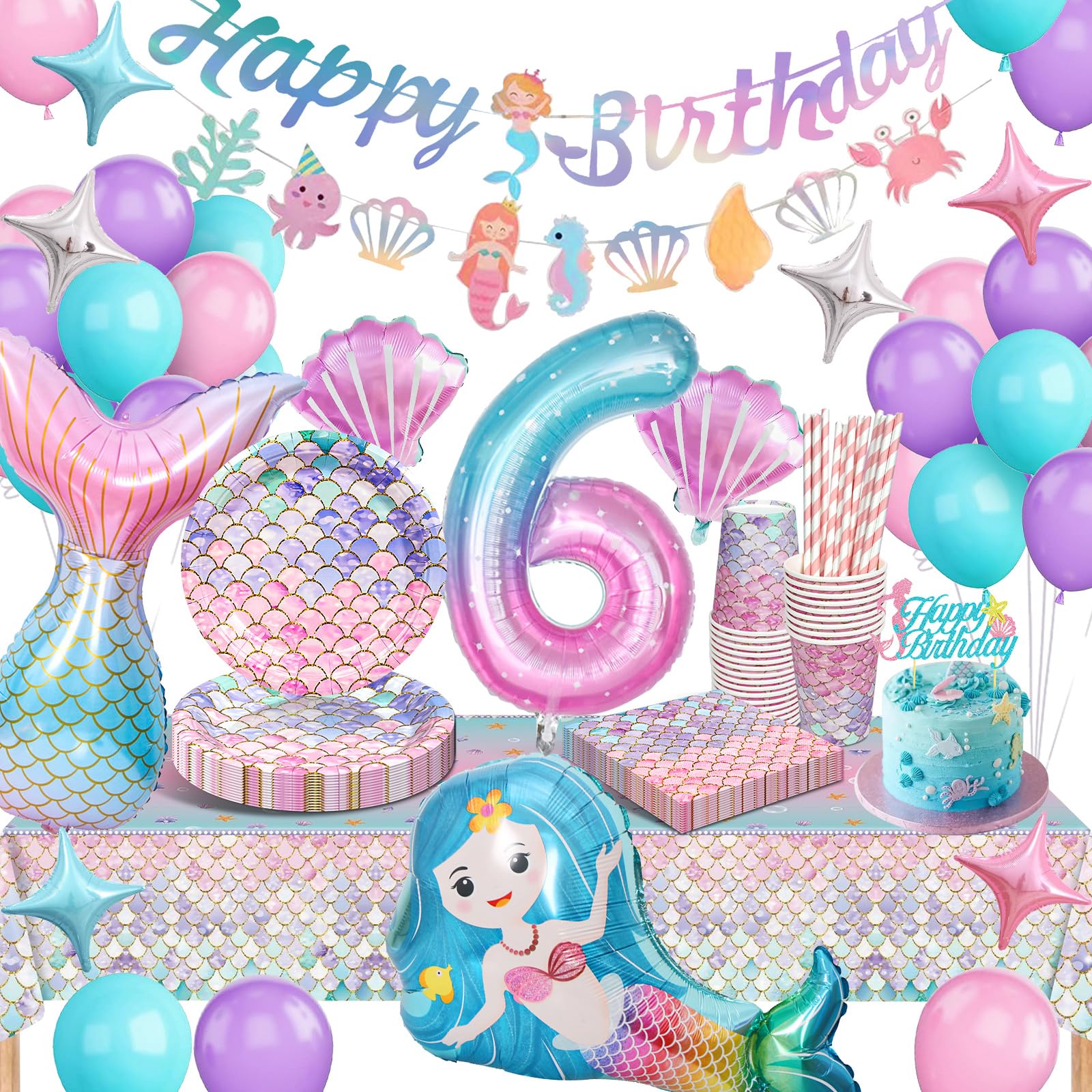 Decorazione compleanno sirenetta - Feste - Decorazioni - di Fantasy