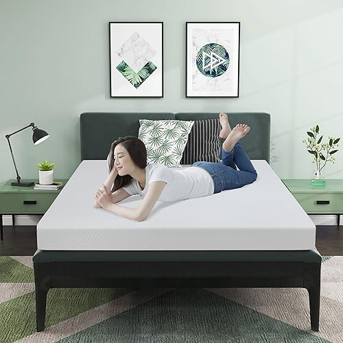 Miniatura 41 de MKDLUFEI Colchón de espuma viscoelástica de gel de 10 pulgadas tamaño matrimonial en una caja para un sueño fresco y alivio de presión, certificado