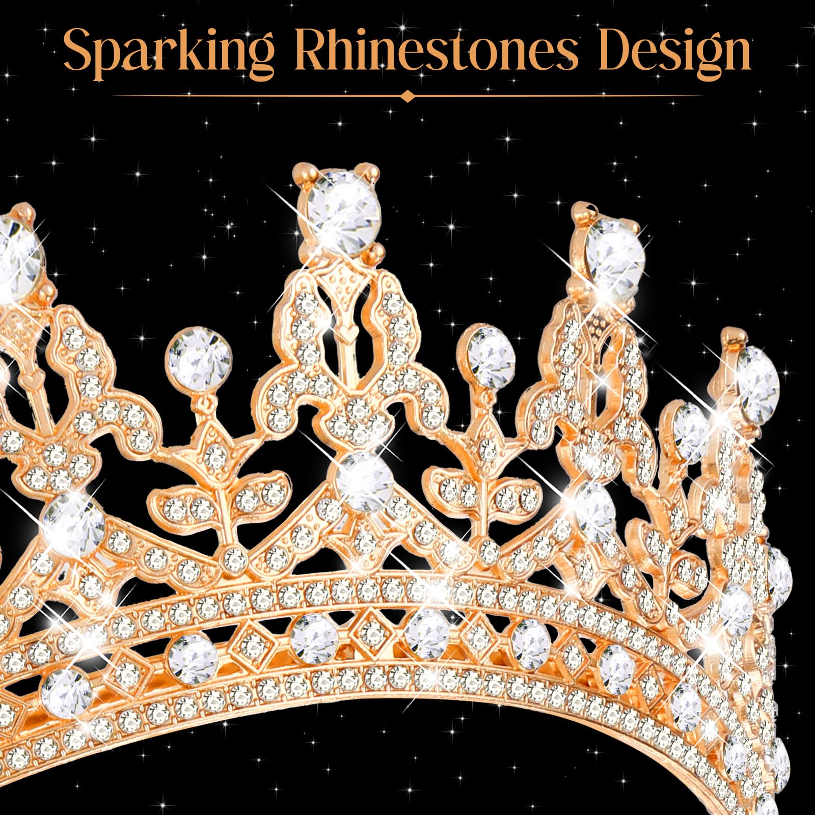 Amazon.com: Wavyknot 10 Pieces Crown Tiara for Women Crystal  display picture 2