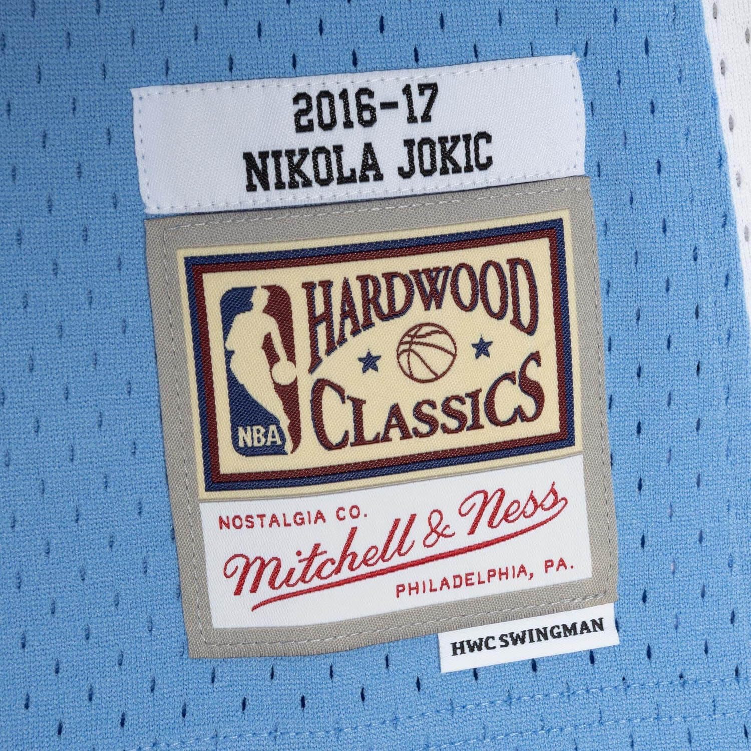 Mitchell & Ness NBA Swingman Jersey Basketball Trikot Denver Nuggets - Nikola Jokić 2016, Columbia Blau