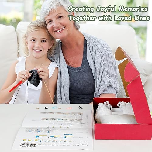 Miniatura 6 de Kit de ganchillo para principiantes con hilo de ganchillo, kits de punto de ganchillo para adultos con tutoriales en video paso a paso, kits de