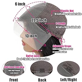 MUZOJET Body Wave Lace Front Wigs Human Hair HD 13x6 Lace Front Wigs Human Hair Pre Plucked 180 Density 10A Frontal Wigs Human Hair wigs for Black Women Glueless Wigs Pre Plucked 32 Inch