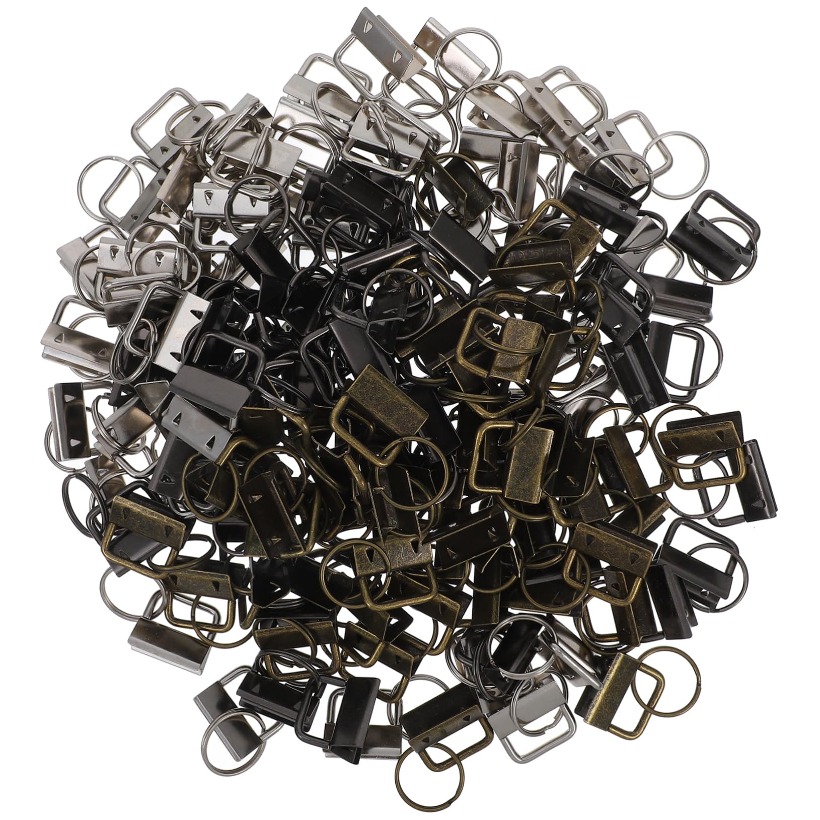 OSALADI 150 Pezzi Anelli per Portachiavi in Ferro, Clip per Coda da 25mm, Leggeri e Versatili, per Cinture e Borse