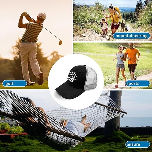 Miniatura 8 de ODCRAT Divertida gorra de béisbol de golf con texto en inglés "I'd Tap That Dad", sombreros gráficos para papá para hombre