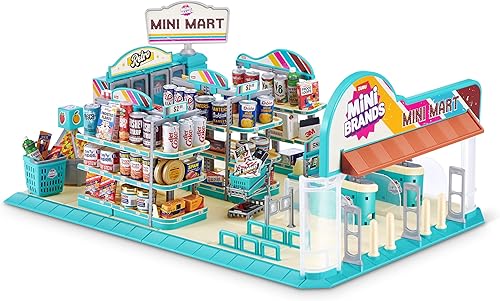 Miniatura 6 de Mini Brands ZURU - Mini Mart retro con 5 minis, exclusivo de Tienda, tienda coleccionable en miniatura real para niños, juegos de rol y exhibición