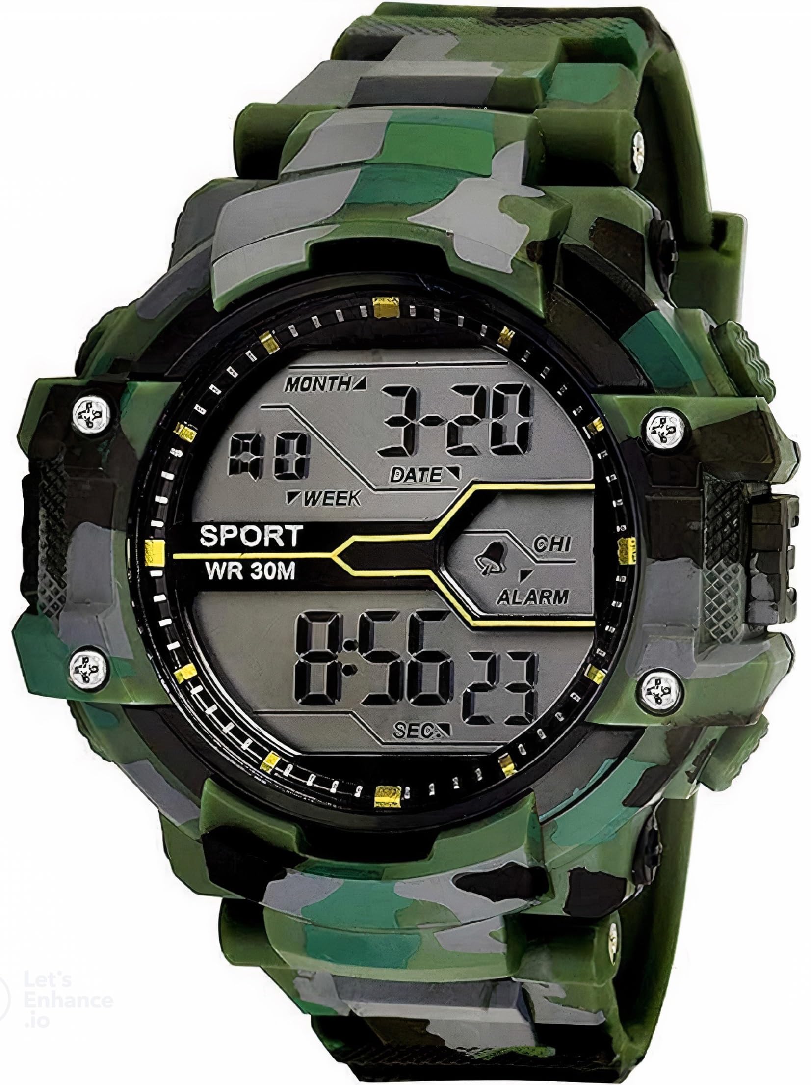 hala Digital Mens Watch (Green Dial Green Colored Strap) (B07D7W219Y) Amazon Price History, Amazon Price Tracker