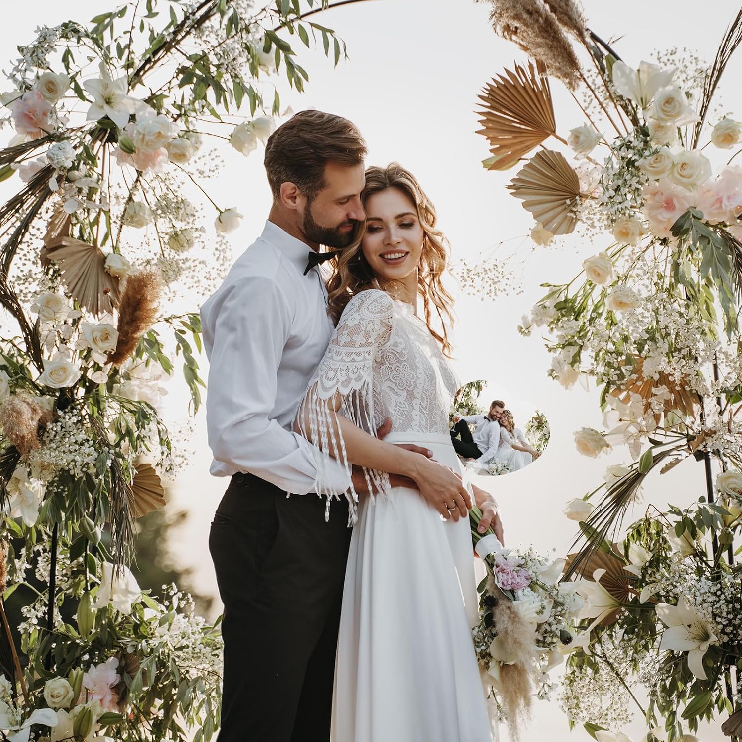 24 Pcs Sublimation Wedding Fans Blank, Double-Sided DIY Sublimation Hand Fans for Church Parties & Graduation Party Favors & Wedding Fan for Guests