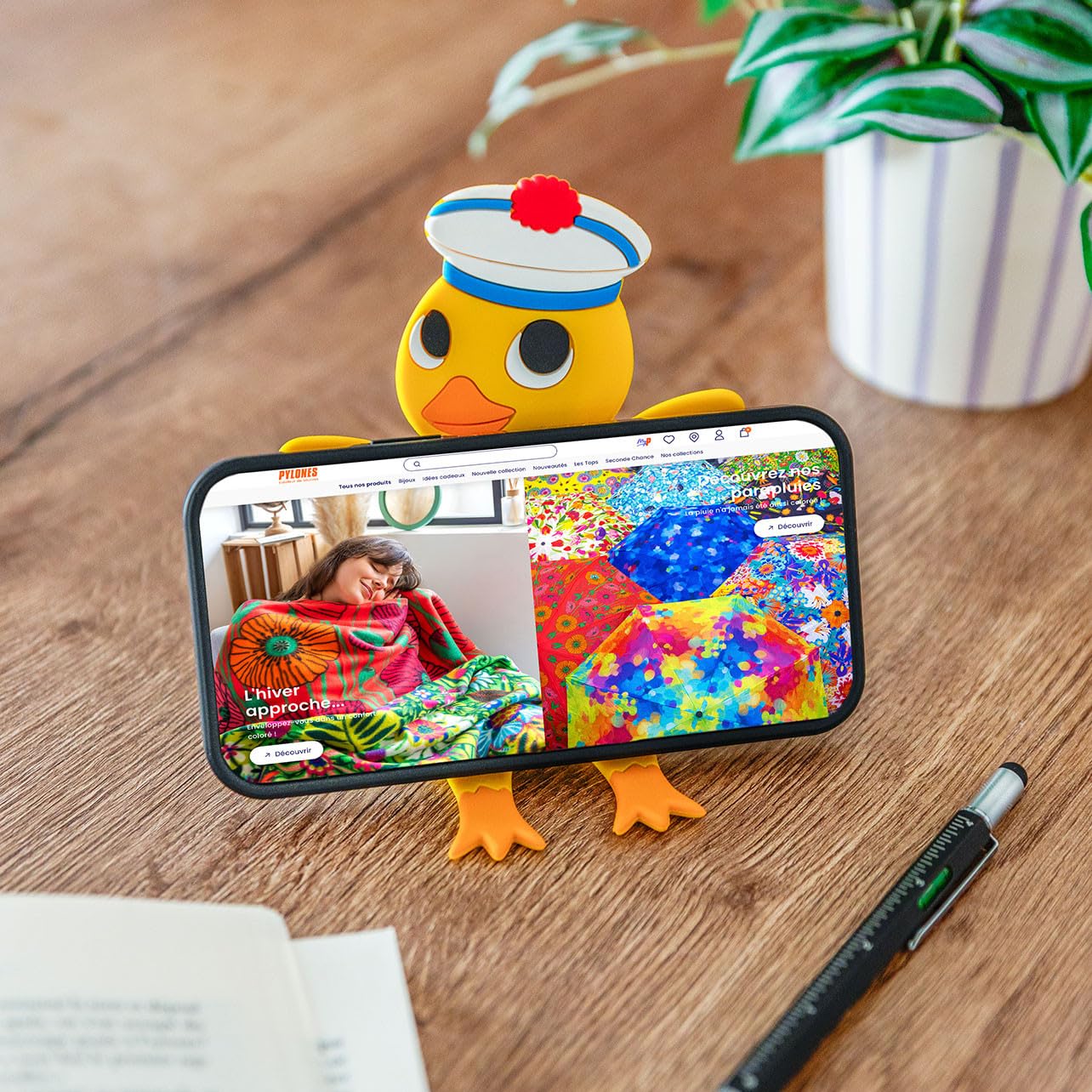 Pylones, Telefonhalterung für Schreibtisch – ANI – Ständer – Ente