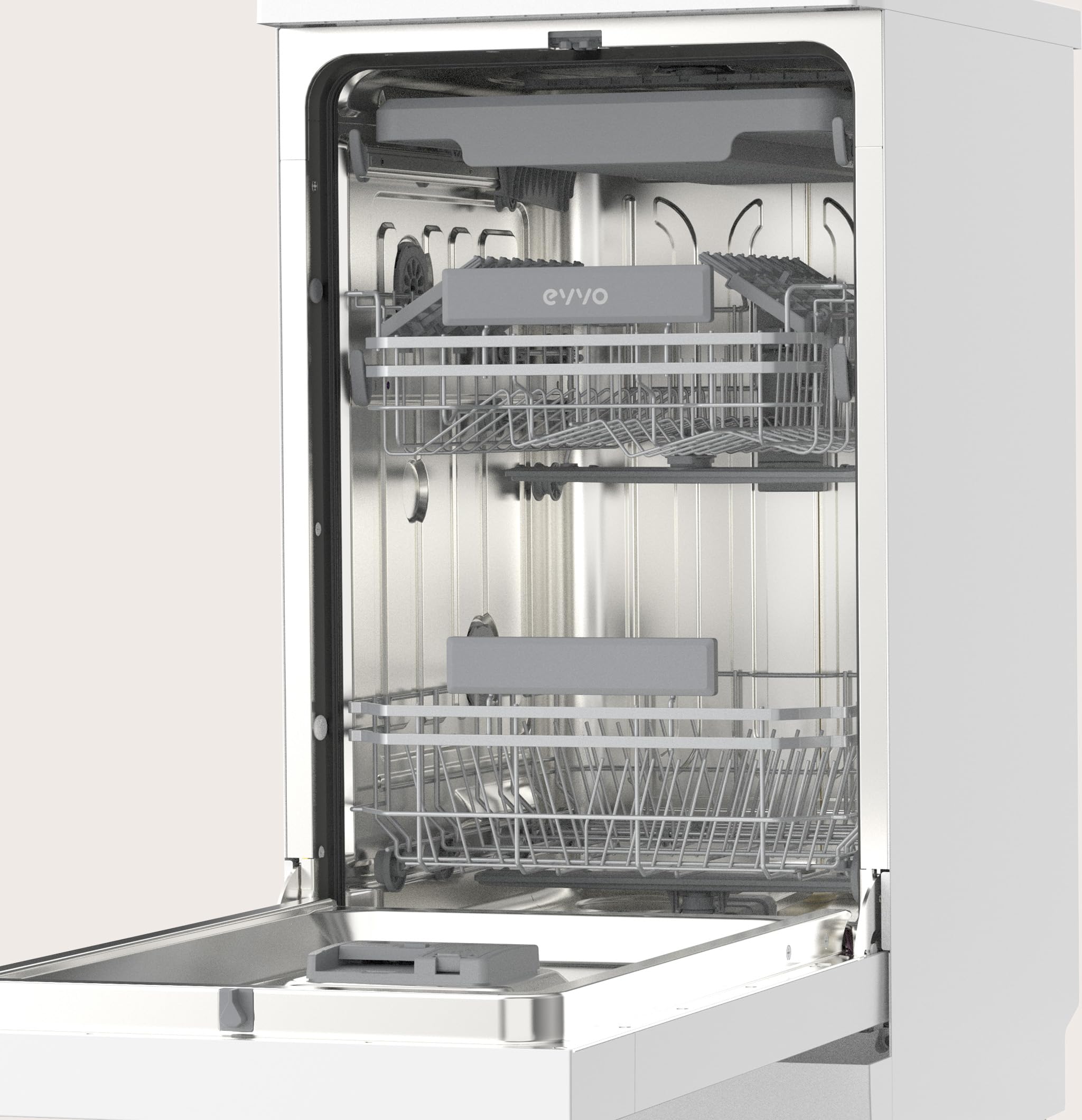 Lavavajillas D3Y Slim - 45 cm, 11 Servicios, Clase Energética D, Diseño Slim Compacto, 6 Programas, Media Carga, Inicio Diferido, Secado Extra, Funcionamiento Silencioso