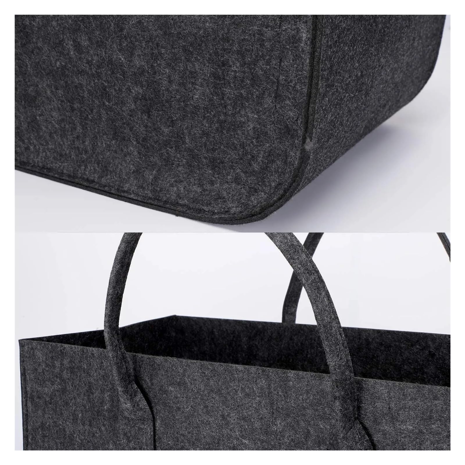 Faltbarer Großer Korb-Filztaschen-Shopper For Brennholz-Filztasche Für Outdoor Trips, Picknick