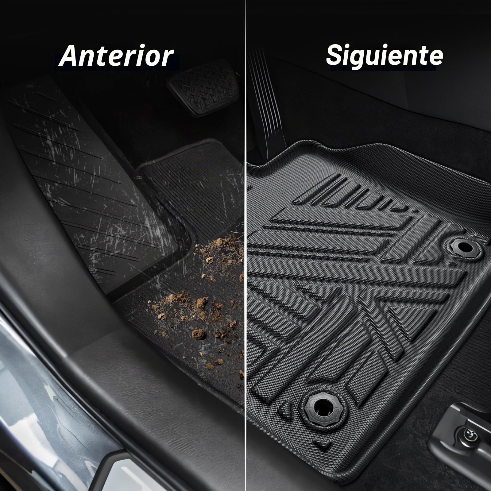 ECOZEN Alfombrillas Toyota RAV4 PHEV Plug-in Hybrid 2023-2026 de Goma para Coche 3D TPE Alfombrillas para Coche Antideslizantes talonera de Goma Reforzada de fijación para Todo Tipo de climas