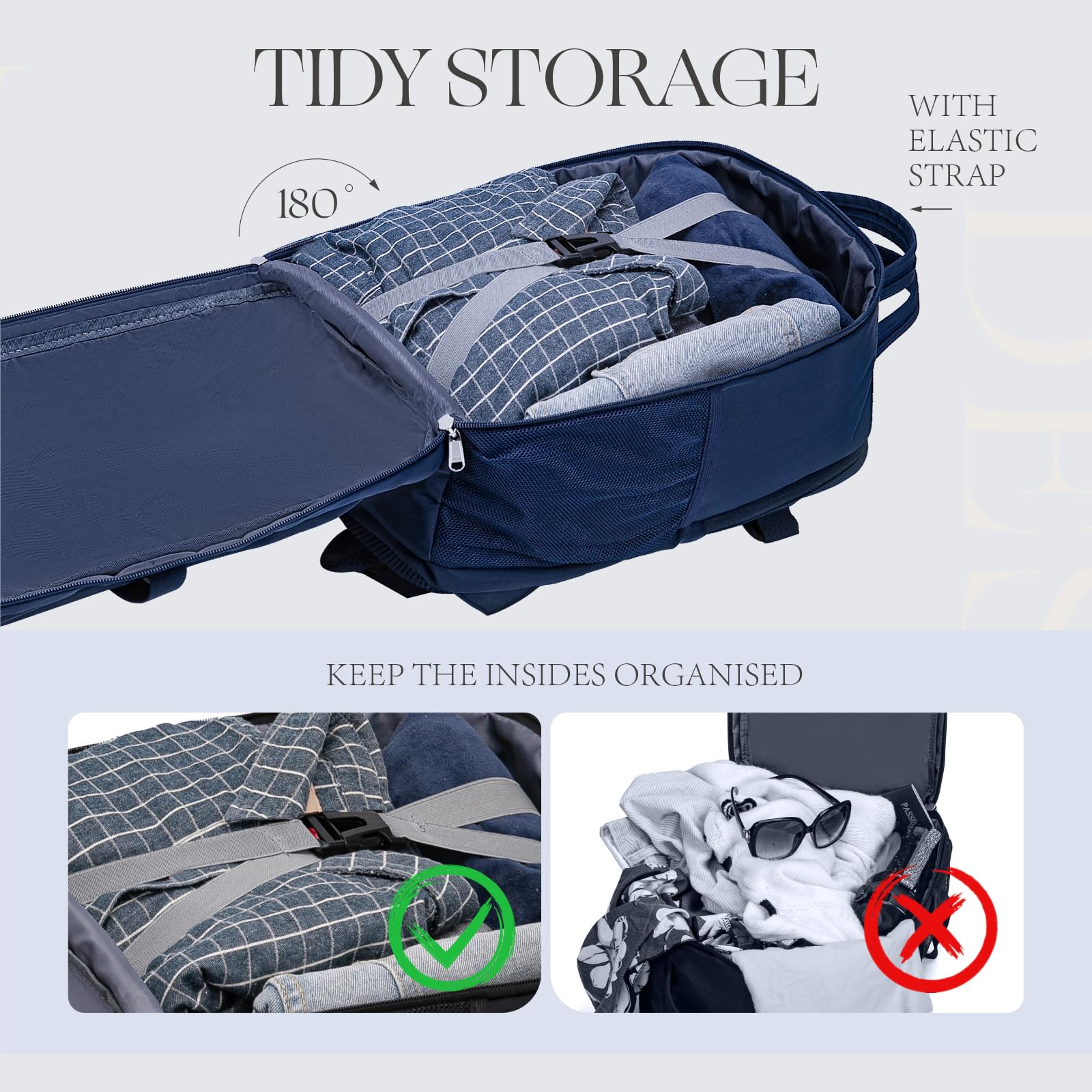 Zaino per Ryanair 40x20x25 Zaino da Viaggio Aereo Bagaglio a Mano Borsa Zaini da Viaggio Travel Bag Cabina per Easyjet Wizz