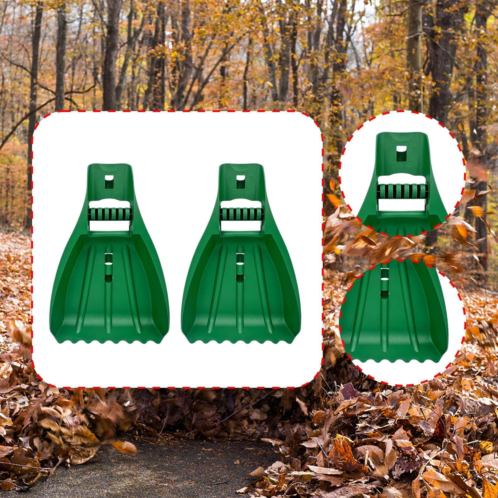 Set di 2 Raccoglifoglie da Giardino con Rastrello Manuale E Impugnatura Ergonomica.