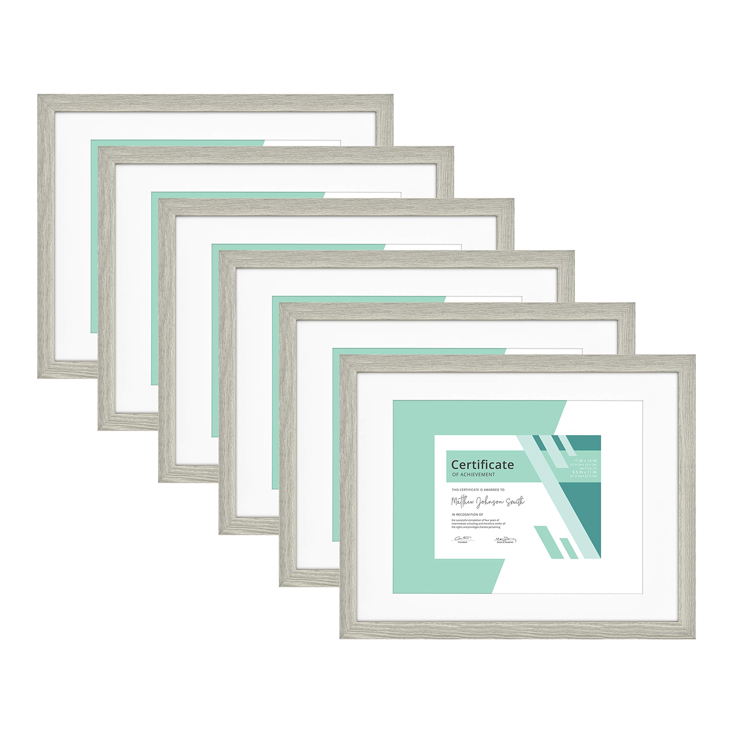 Cadres pour documents gris bois MCS Gallery 28,5x28 cm pour bureau