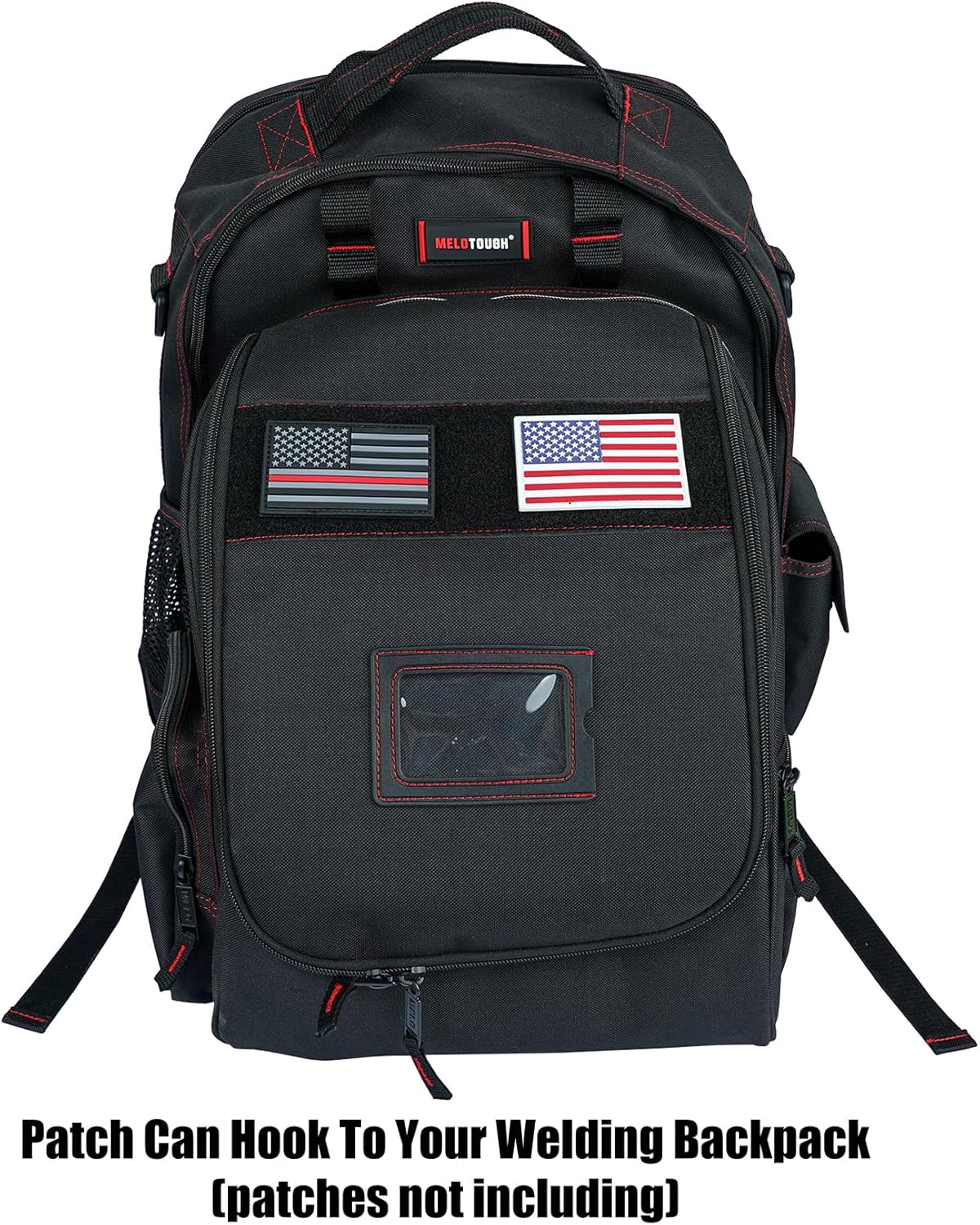 MELOTOUGH Welding Tool backpack for Tools and Helmet Extreme Gear Pack with Large Capacity Helmet Holder Luggage Storage Bag (Black) - Image 6