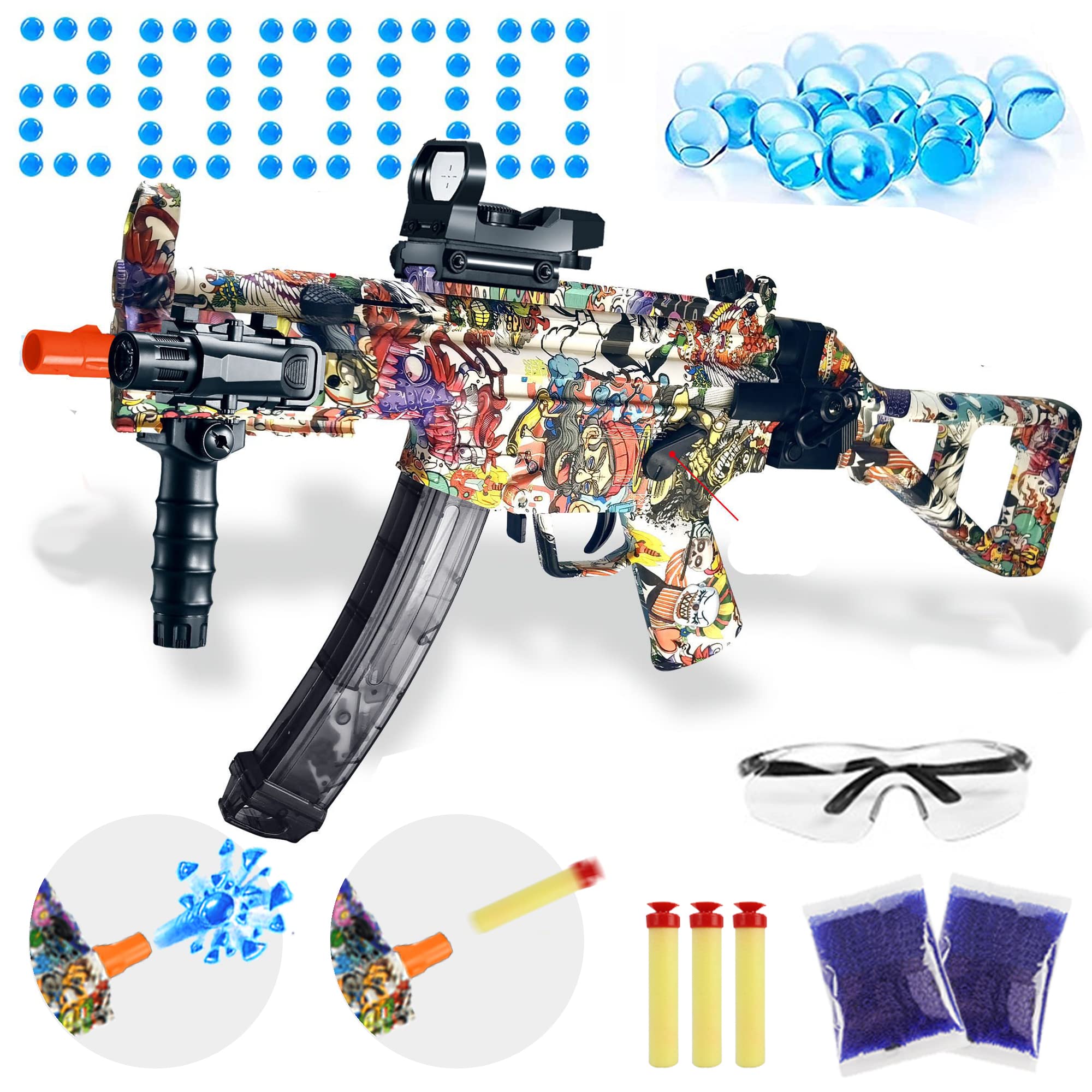 Buy KUBLAI Gel Ball Blaster Electric Toy Guns, 2 in 1 Shoot Gel Bullets