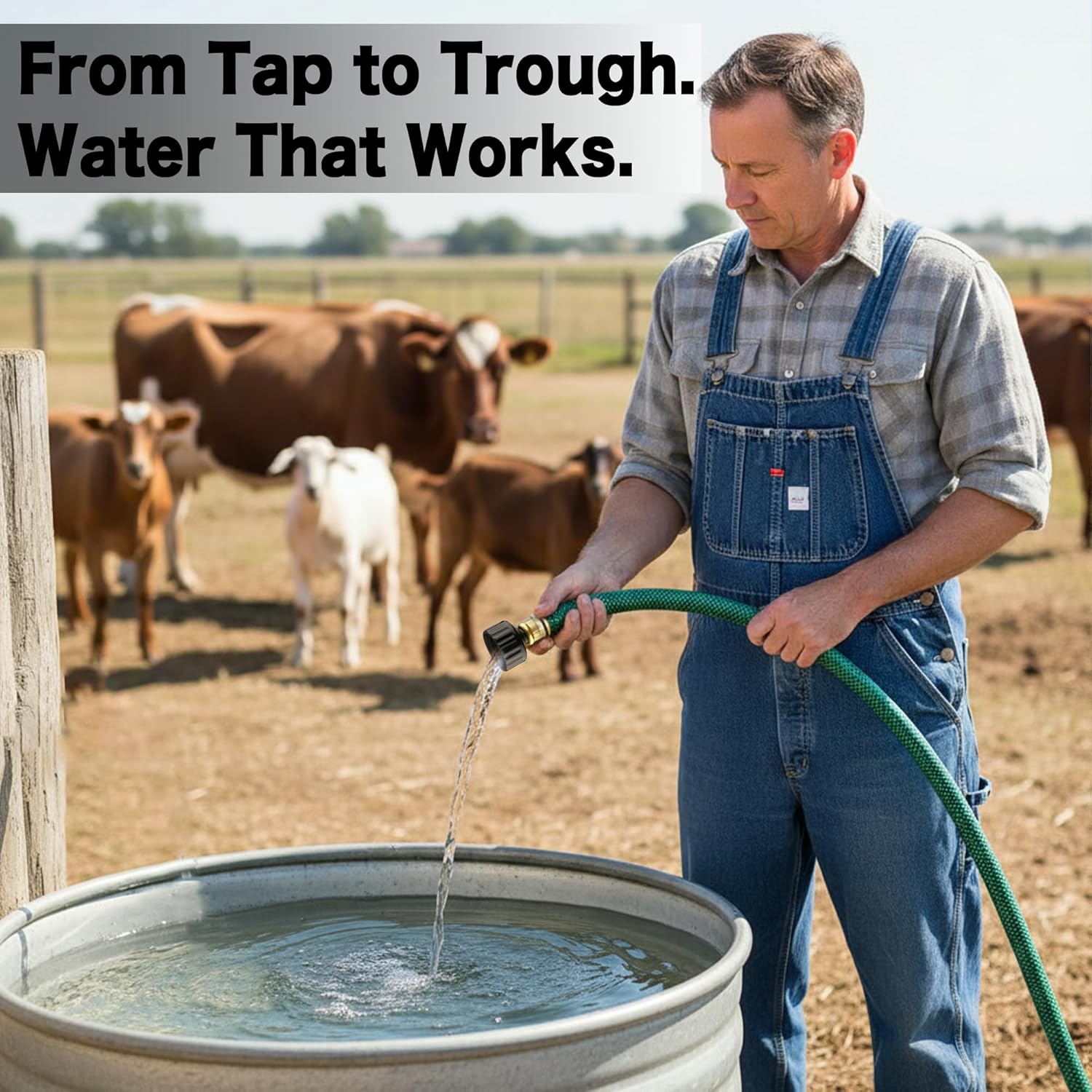 75FT Flexible Garden Hose for Patio: 5/8 Inch Lightweight Water Hose with Male to Female Leak-Free Connections for Large Residential Yard and Driveway Use