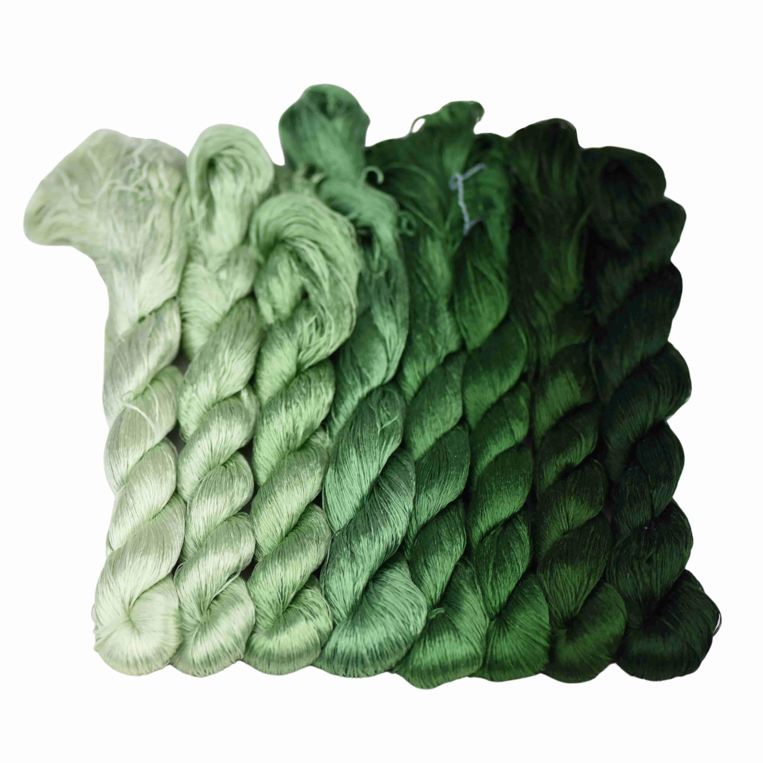 MINGGUXIUYI Natural 100% Silk Thread, 880 Metres, 8 Colors (98), Handmade Embroidery Thread, 880 meters