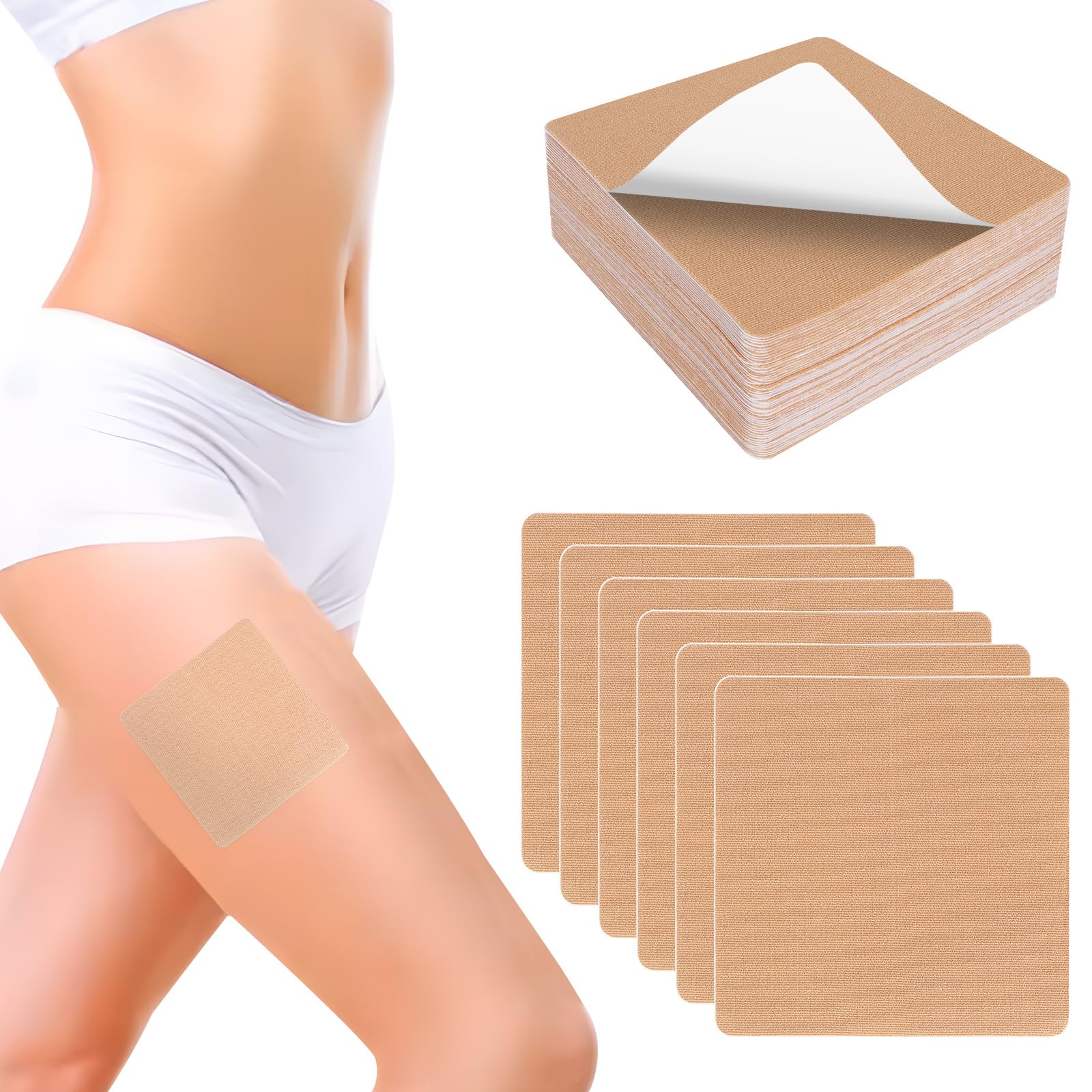 50 Pieces Thigh Lift Tape Waterproof Abdominal Lifting Body Band Elastic Anti-Chafing Friction Self Adhesive Patches for Women Inner Thigh Saggy Skin Flat Tummy Back-image-33