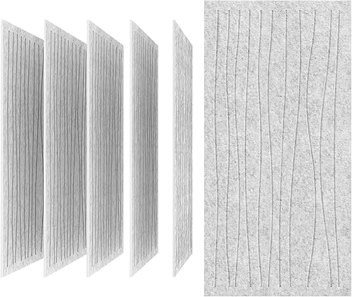 Miniatura 9 de UMIACOUSTICS 6 paneles acústicos de pared, 47.2 x 23.6 pulgadas, ignífugos, absorbentes de sonido, paneles decorativos a prueba de sonido, en forma
