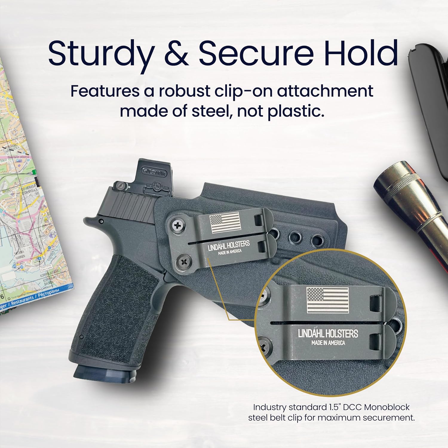 IWB Compatible with Sig P365X Macro/TACOPS TLR-7 Sub Holster - Optic Ready - Inside The Waistband Concealed Carry - Adjustable Cant and Retention Kydex Holster - USA