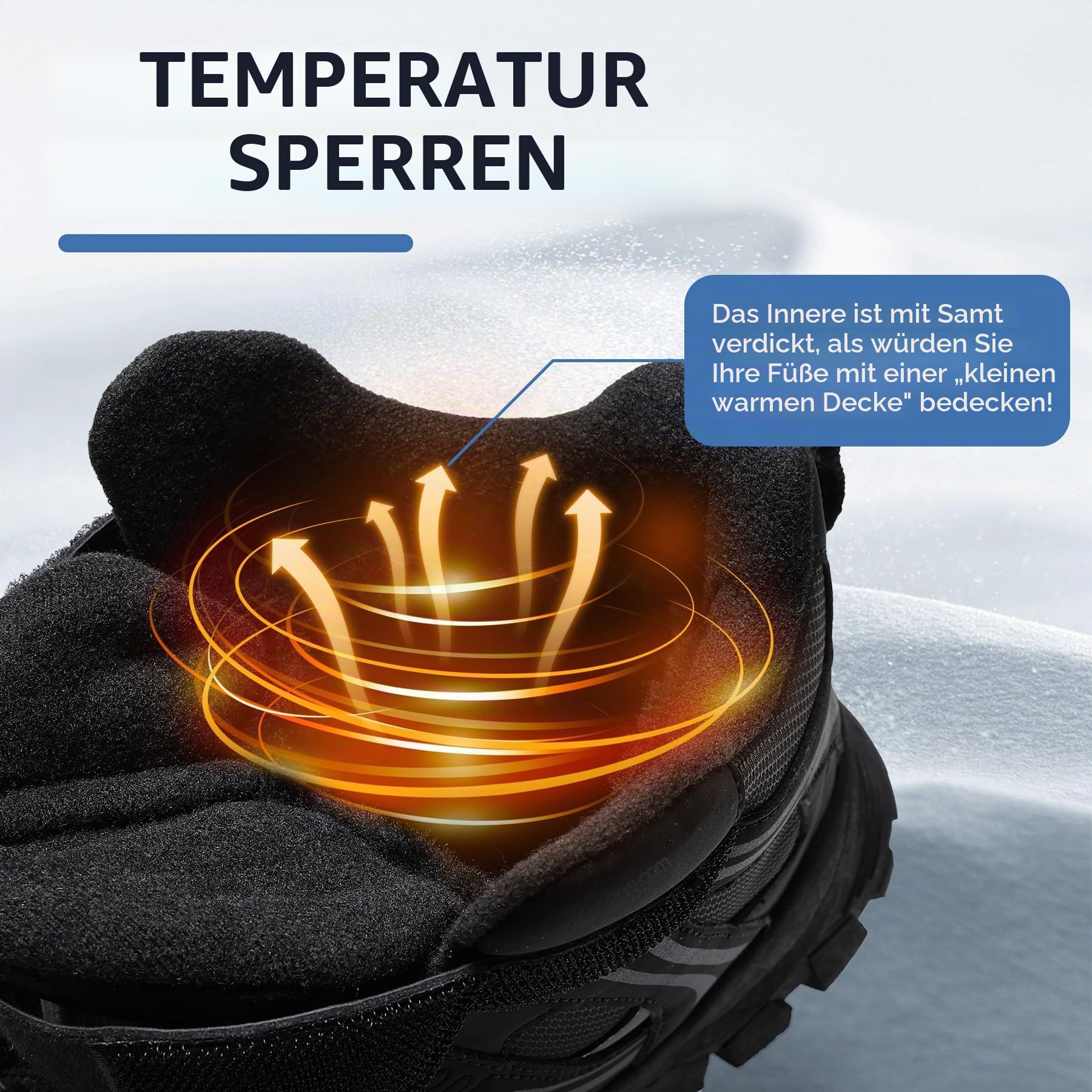ASHION Kinder Winterschuhe Jungen Mädchen Schneestiefel Warm Gefütterte Trekking Stiefel
