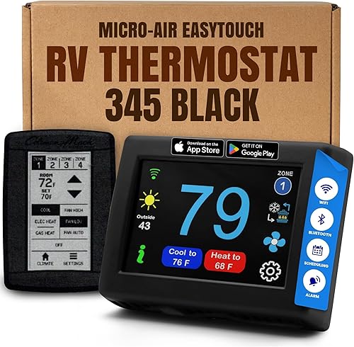 Vista 23 de MICRO-AIR - Termostato digital EasyTouch con WiFi o Bluetooth, programable y confiable, termostato Dometic para autocaravana, exteriores