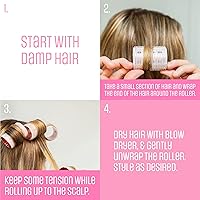 Vista 5 de Self-Grip Hair Rollers for Luscious Curls - 8 Pcs Heatless Curlers, Safe for Long & Medium Hair by Dacker