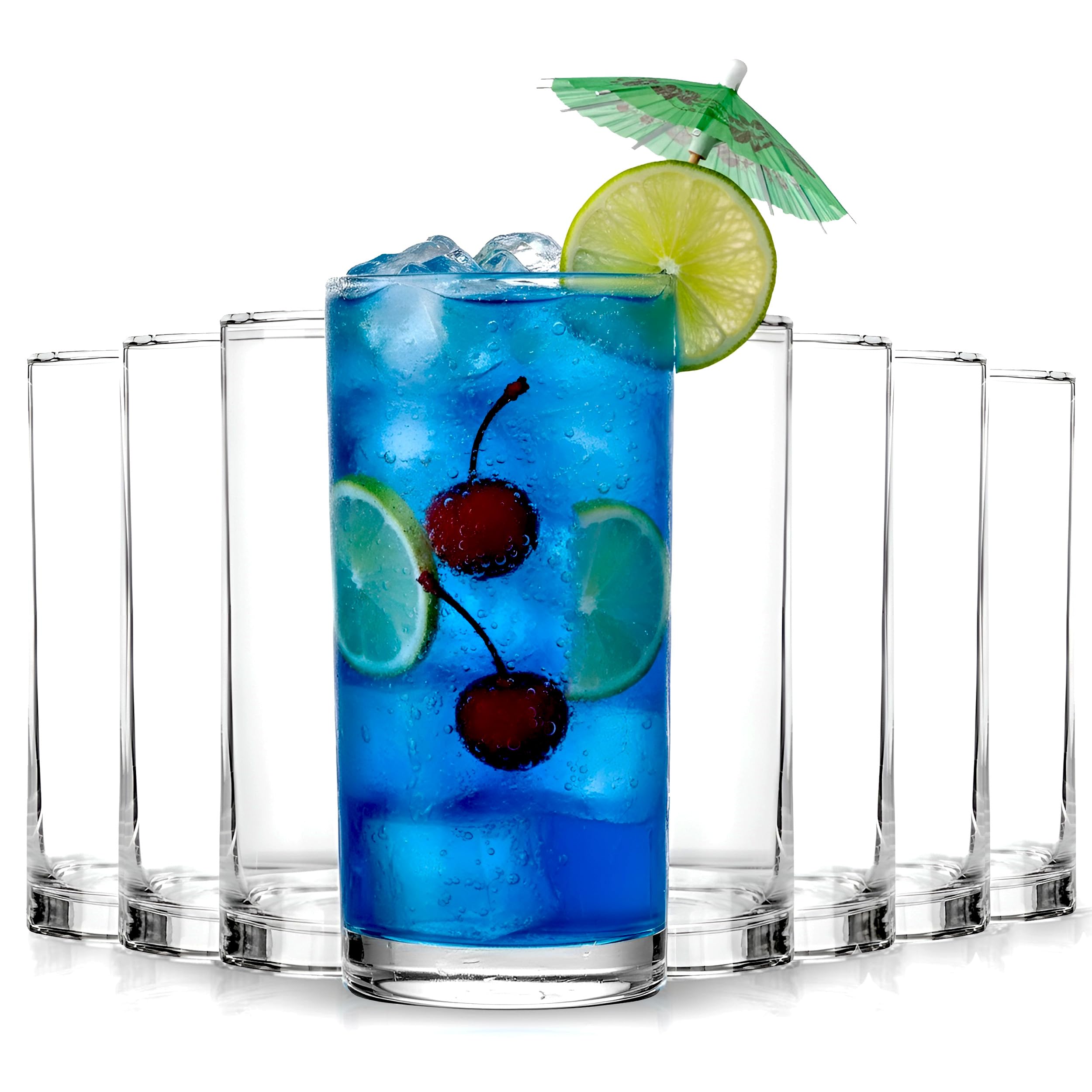 KICHLY Clear Drinking Glasses