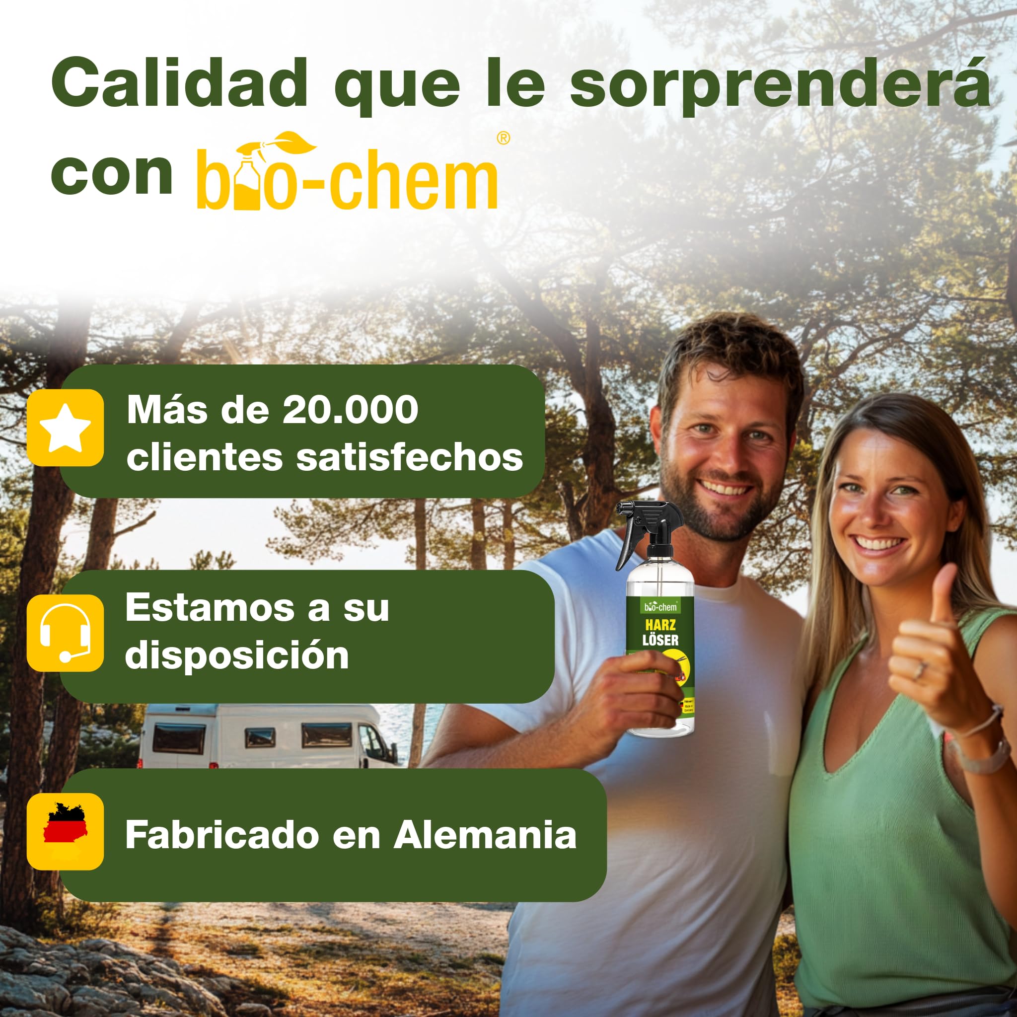 Bio-Chem Limpiador de Resina Natural 5L | Producto de cuidado para cortasetos, motosierras y herramientas de jardín - Fórmula alta eficacia – Spray antiincrustaciones