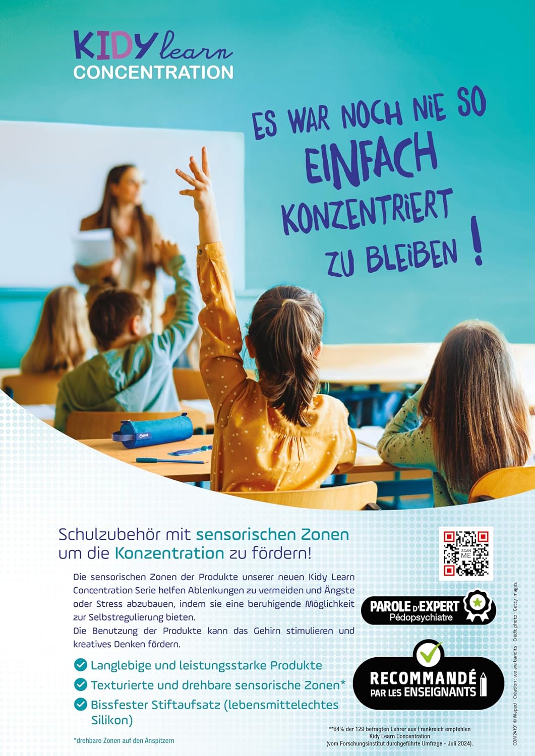 Maped Точилка с 1 отверстием Kidy Learn concentration с контейнером Мягкие вращающиеся кольца Функция очистки Емкий резервуар