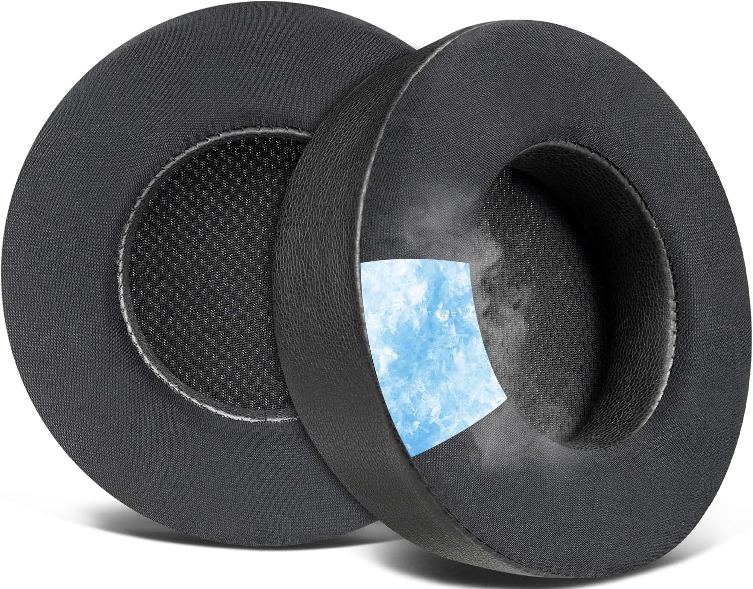 WC FreeZE Virtuoso - Hybrid Dust Cooling Gel Replacement Earpads For Corsair Virtuoso Gaming Headset, Made by Wicked Cushions, Improved Durability, Thickness and Noise Isolation | Black