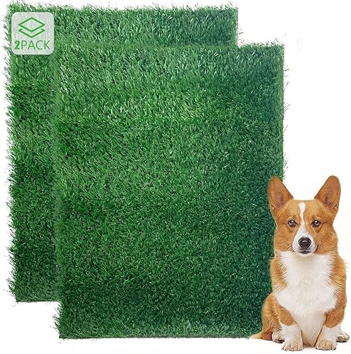 Almohadillas de hierba para orinar para perros, 2 paquetes de almohadillas artificiales para orinar para perros, para orinar de perro, lavable, para