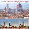 4K Digital Camera 64MP Compact Camera with Flip Screen Autofocus Vlogging Camera for Beginners 16X Digital Zoom with 32GB Card 2 Batteries Pink