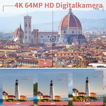 Digital Camera 4K 64MP Camera with WLAN Camera