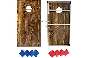 Cornhole Boards Set Regulation Size - Premium Solid Wood Corn Hole Toss...