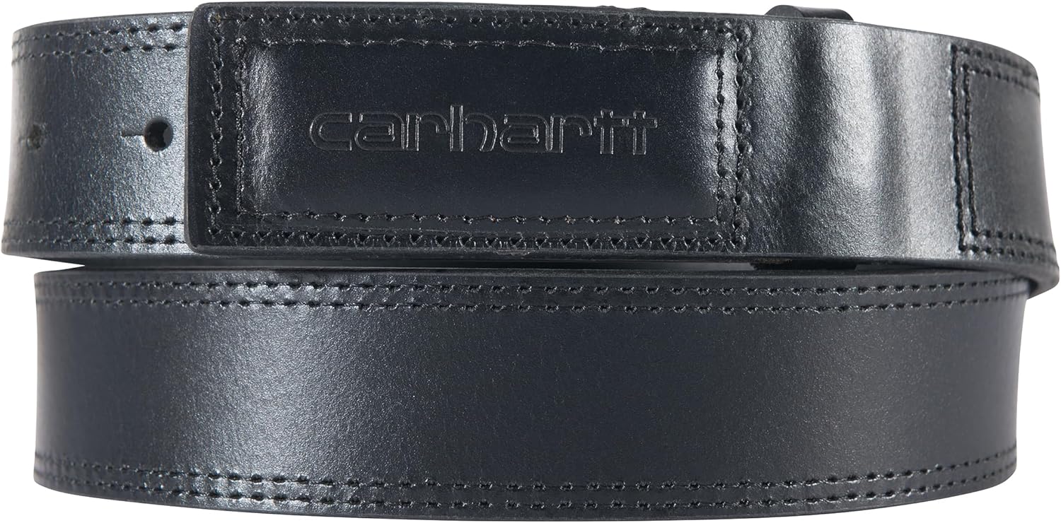 Carhartt Men's Bridle Leather Scratchless Belt, Black, 32