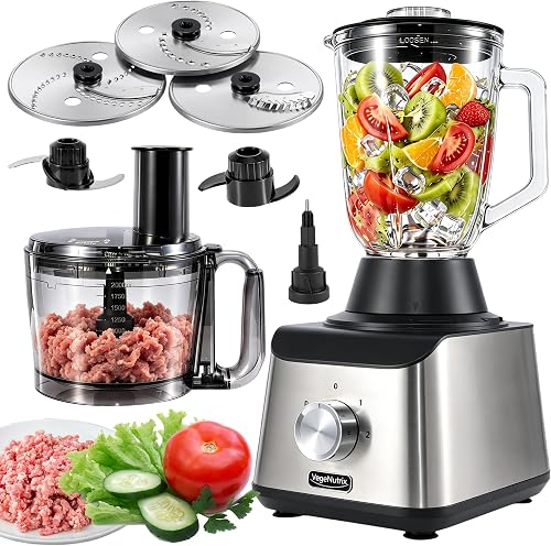 Food Processor and Blender Combo, 88 oz Food Chopper, 1000W