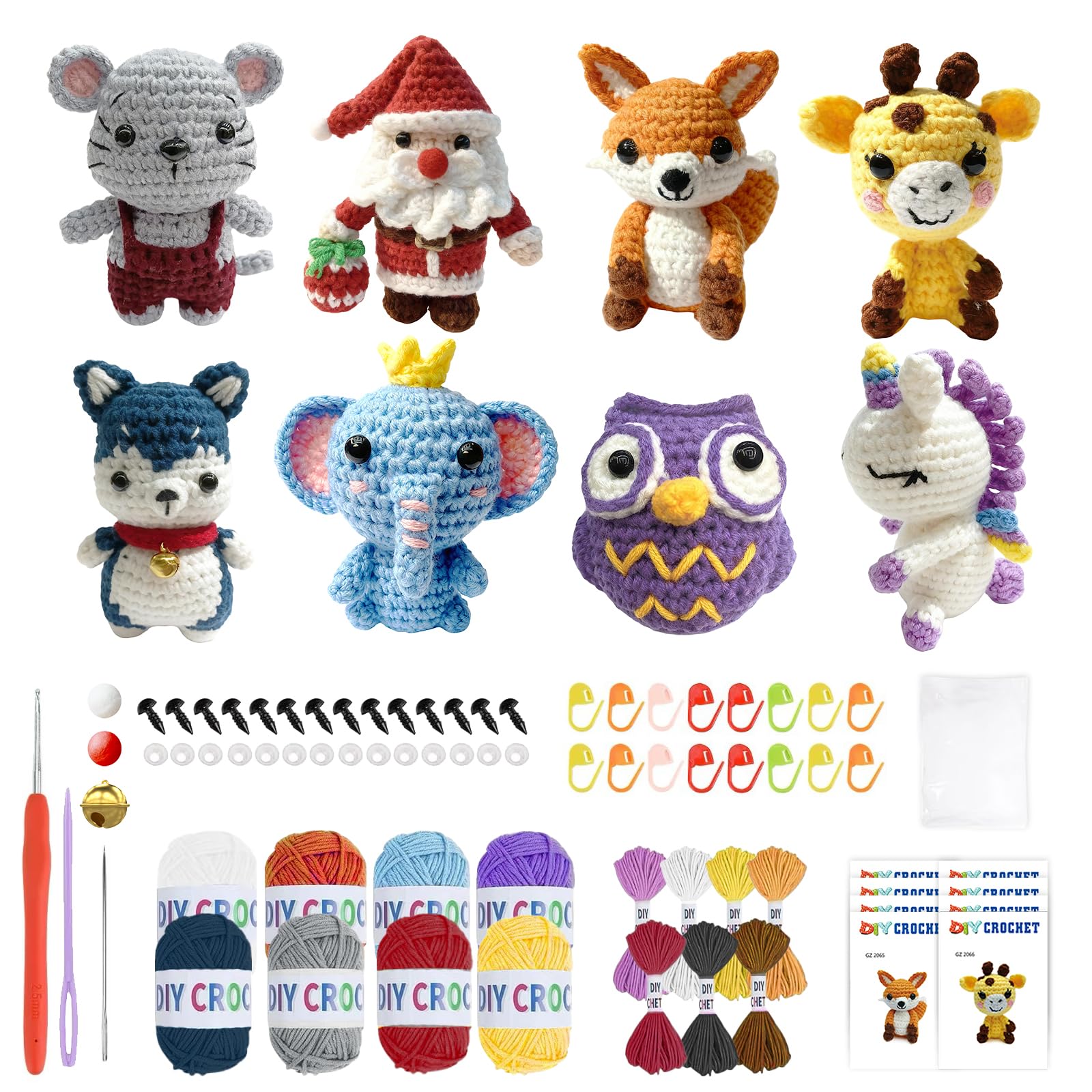 Ploomi 8Pcs Crochet Kit - crochet kits | Mubboo