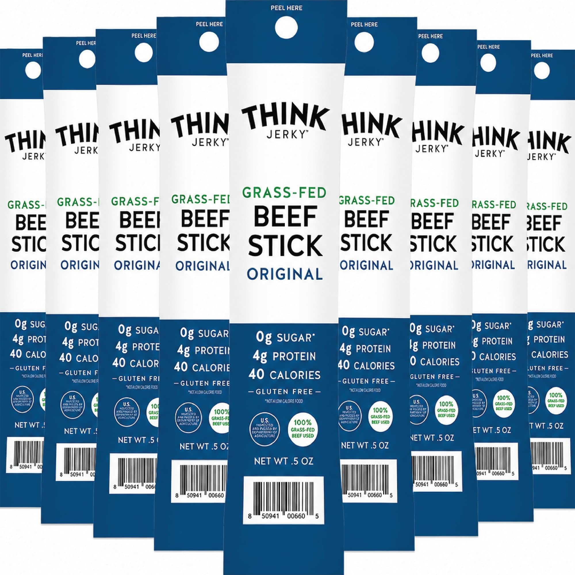 Original Beef Sticks, Gluten and Sugar Free, No Nitrates, Keto Paleo Friendly High Protein Low Carb Meat Snack - 0.5 oz Sticks, 20 Pack