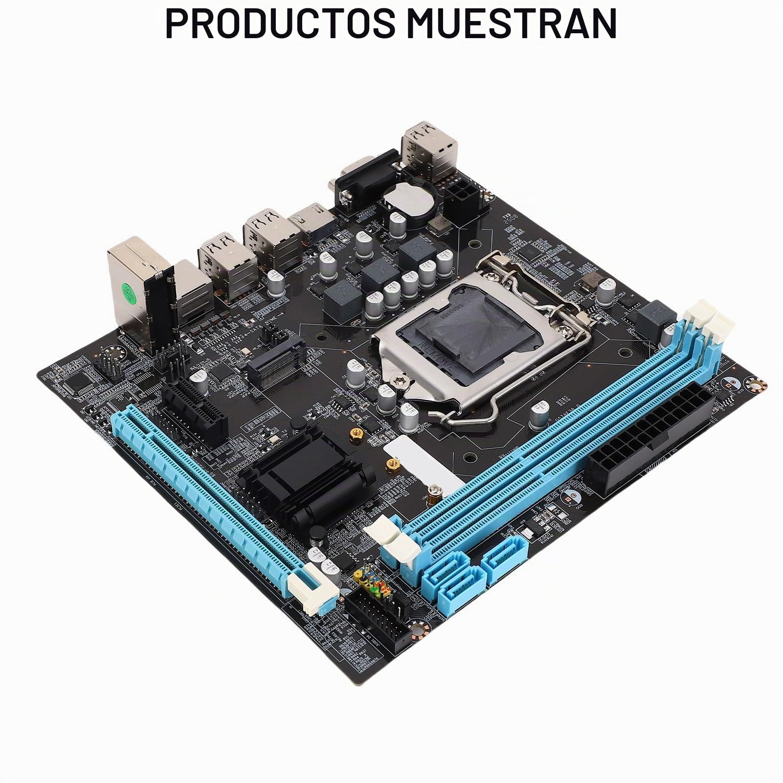 Lazmin112 Placa Base para Juegos H61 LGA 1155, Placa Base para Computadora Micro ATX, con Ranuras, DDR3 de Doble Canal, Placa Base de Escritorio para LGA1155 Socket I3 I5 I7