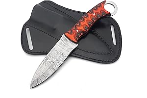 Hunting Knife Damascus Steel EDC Fixed Blade Bushcraft Knife