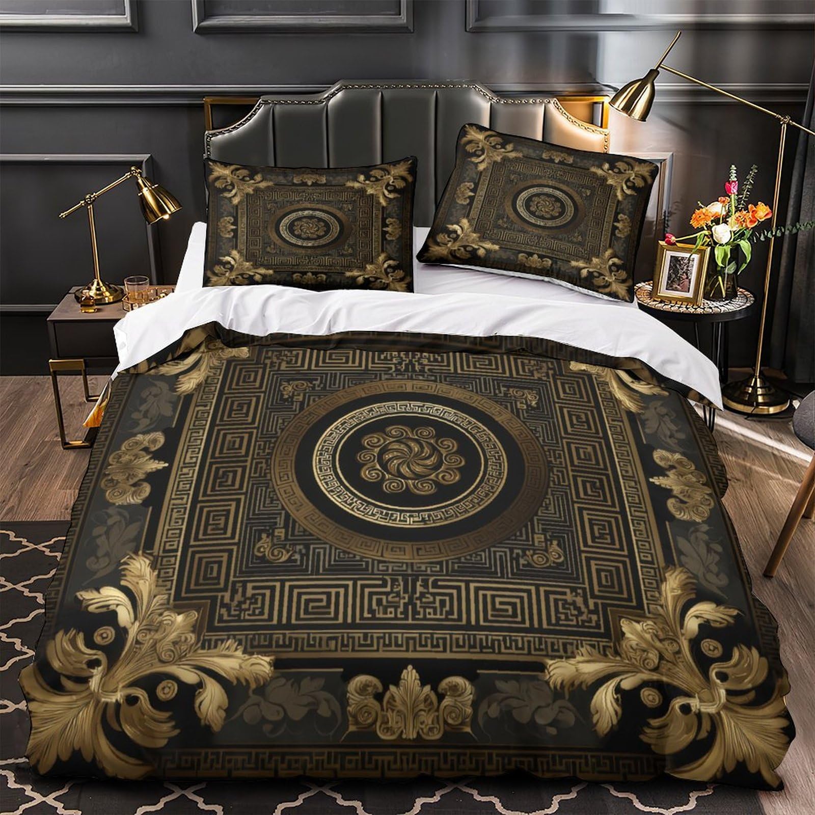 Housse de couette ornée microfibre de qualité supérieure avec impression 3D durable