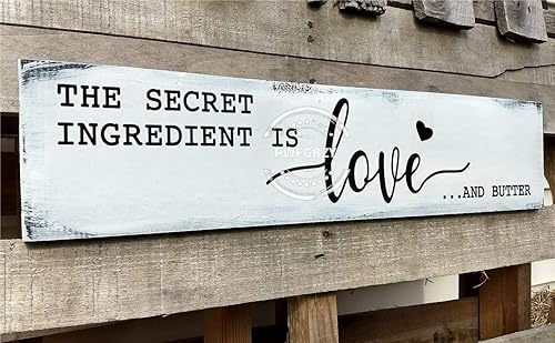 Miniatura 6 de Letrero con texto en inglés "In This Kitchen We Lick The Spoon" de 4 x 16 pulgadas, decoración de cocina de campo para pared, letreros de decoración