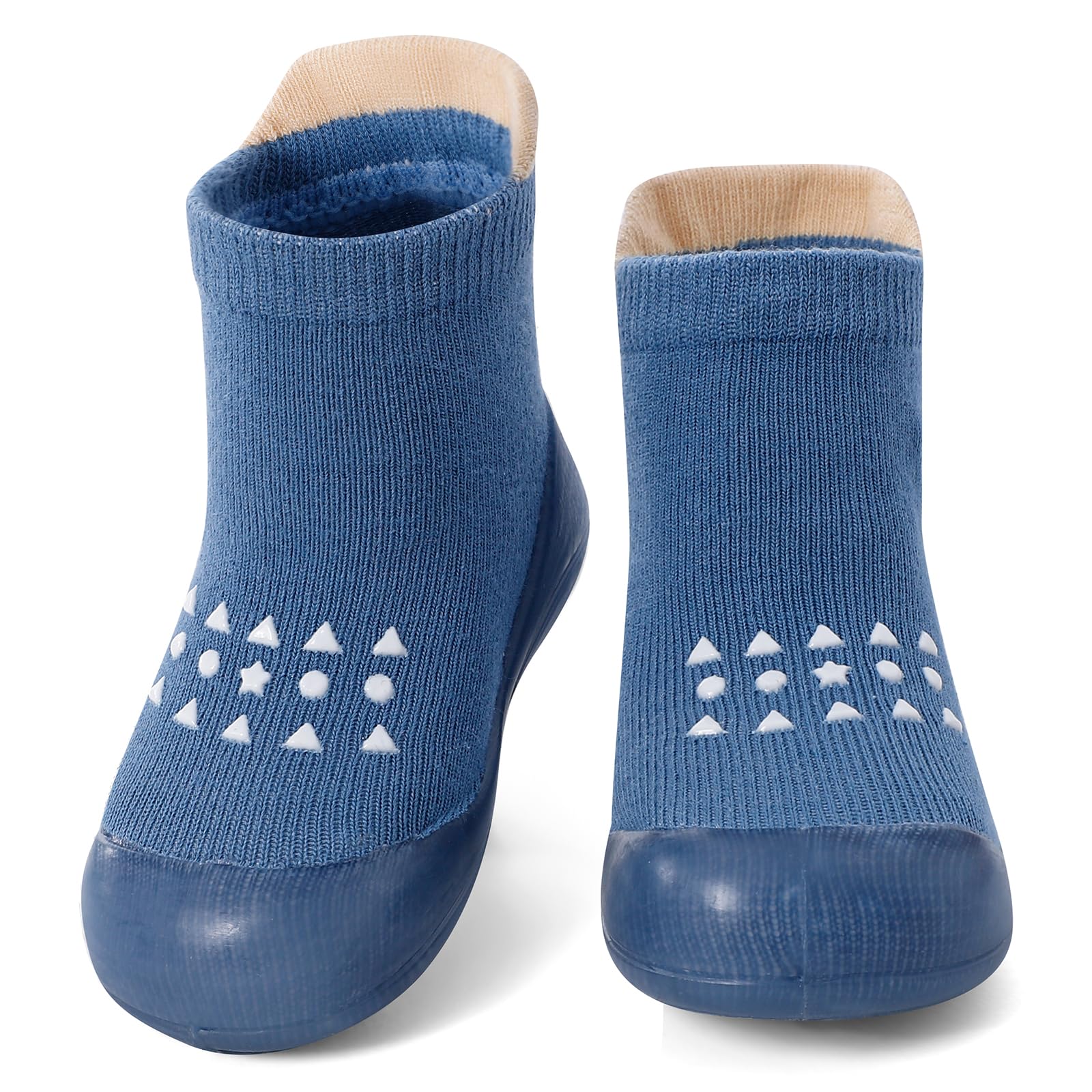MASOCIO Baby Boys Girls Sock Shoes Toddler First Walking Shoes Soft Rubber Sole Non Slip Sock Shoes — view 9