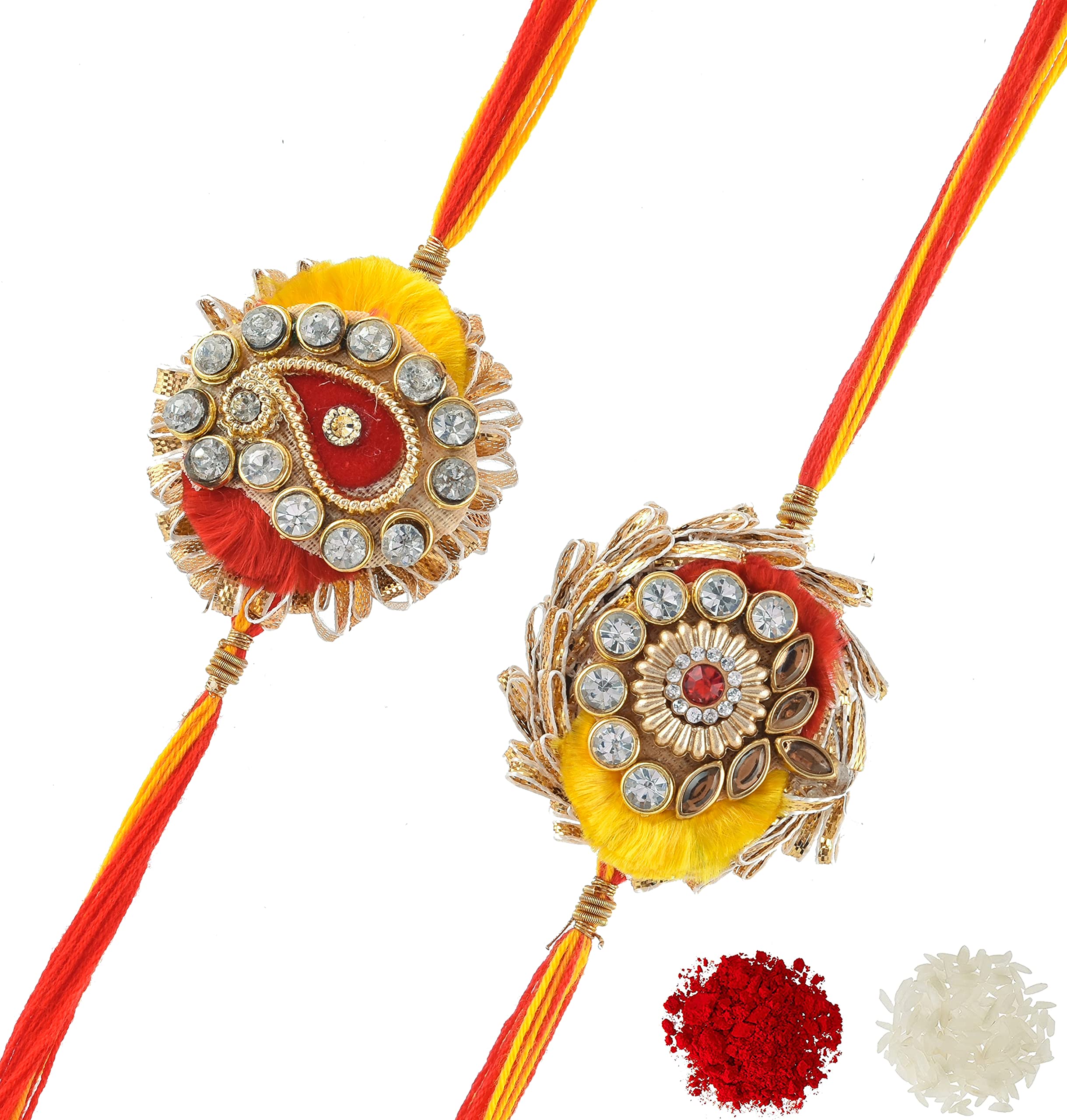Pride Exclusive Stone Rakhi | Special Rakhi for Brother With Roli Tilak Pack (2) (B08CSYGZDQ) Amazon Price History, Amazon Price Tracker