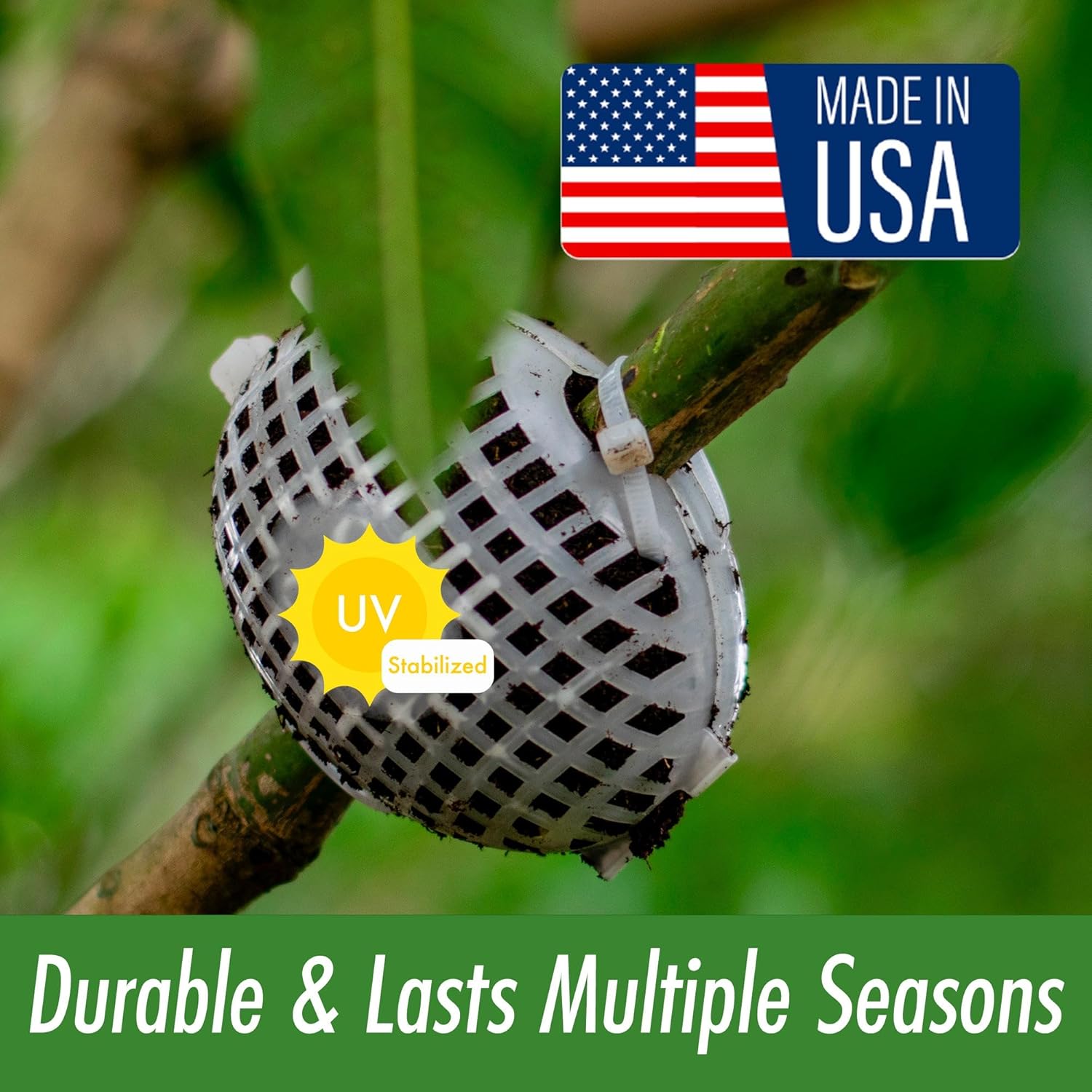 Air Layering Propagation kit with Zip Ties | 12 Pack | 4 inches Wide x 5 inches Long | Plant Rooting Pods - Supports Aerial Roots Growth | Ventilated and Hinged Design | Made in USA