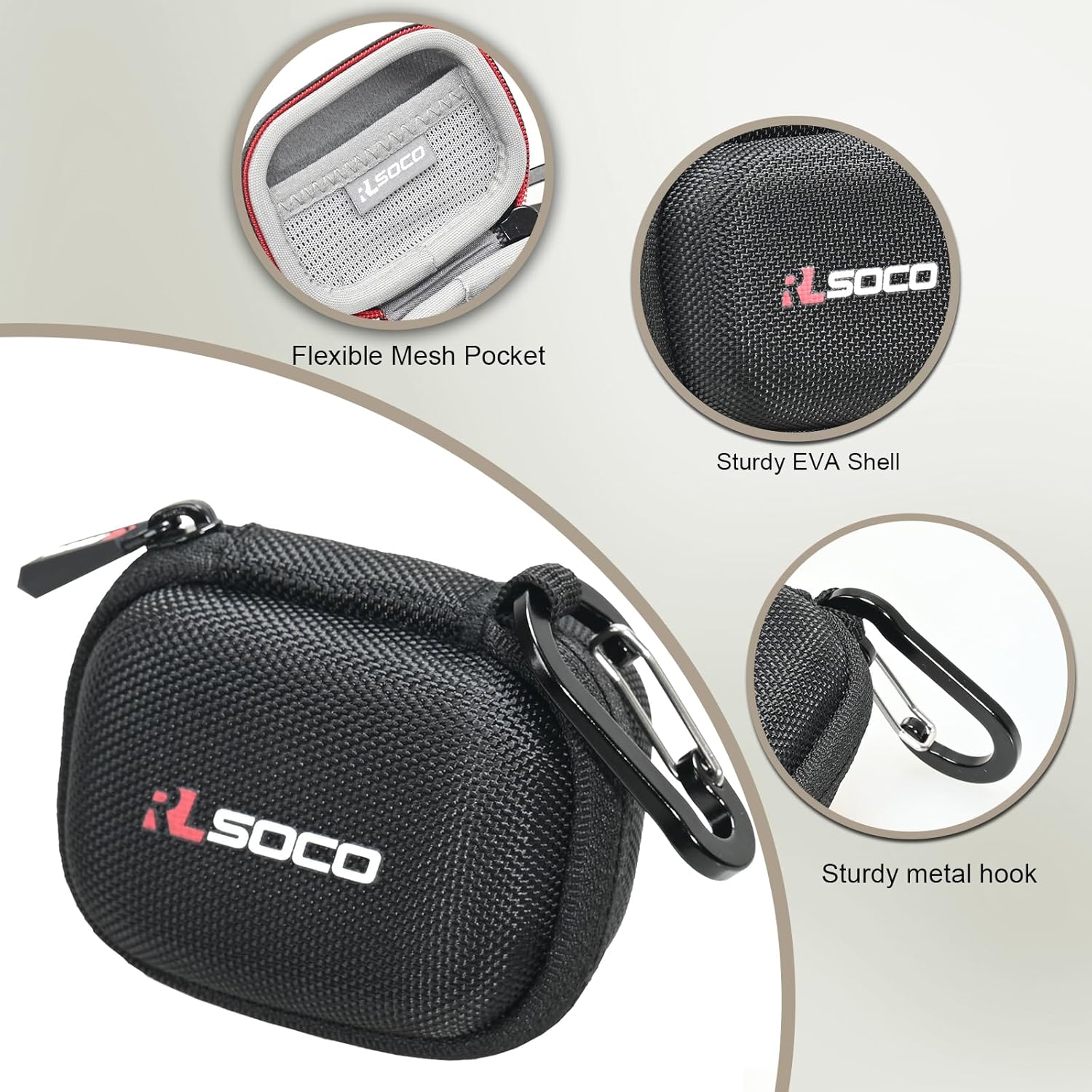 RLSOCO Hard Case for Anker Soundcore AeroClip Open-Ear Earbuds,Clip-On Headphones (Case Only) - Image 3