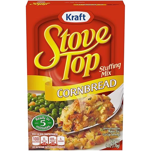 Stove Top Cornbread Stuffing Mix (6 oz Boxes, Pack of