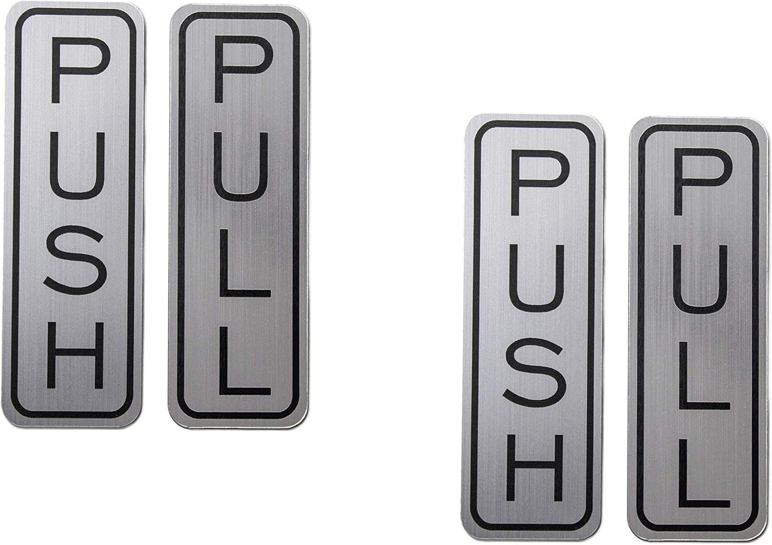 Be The Bestest Brushed 304 Grade Stainless Steel Premium Push/Pull Set Door Vertical Sign 5 x 1.5 inch Stylish (Pack of 5)